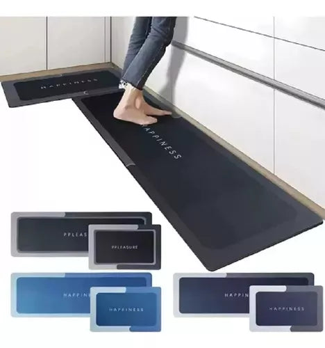 Combo Tapete Alfombra Cocina Absorbente x2